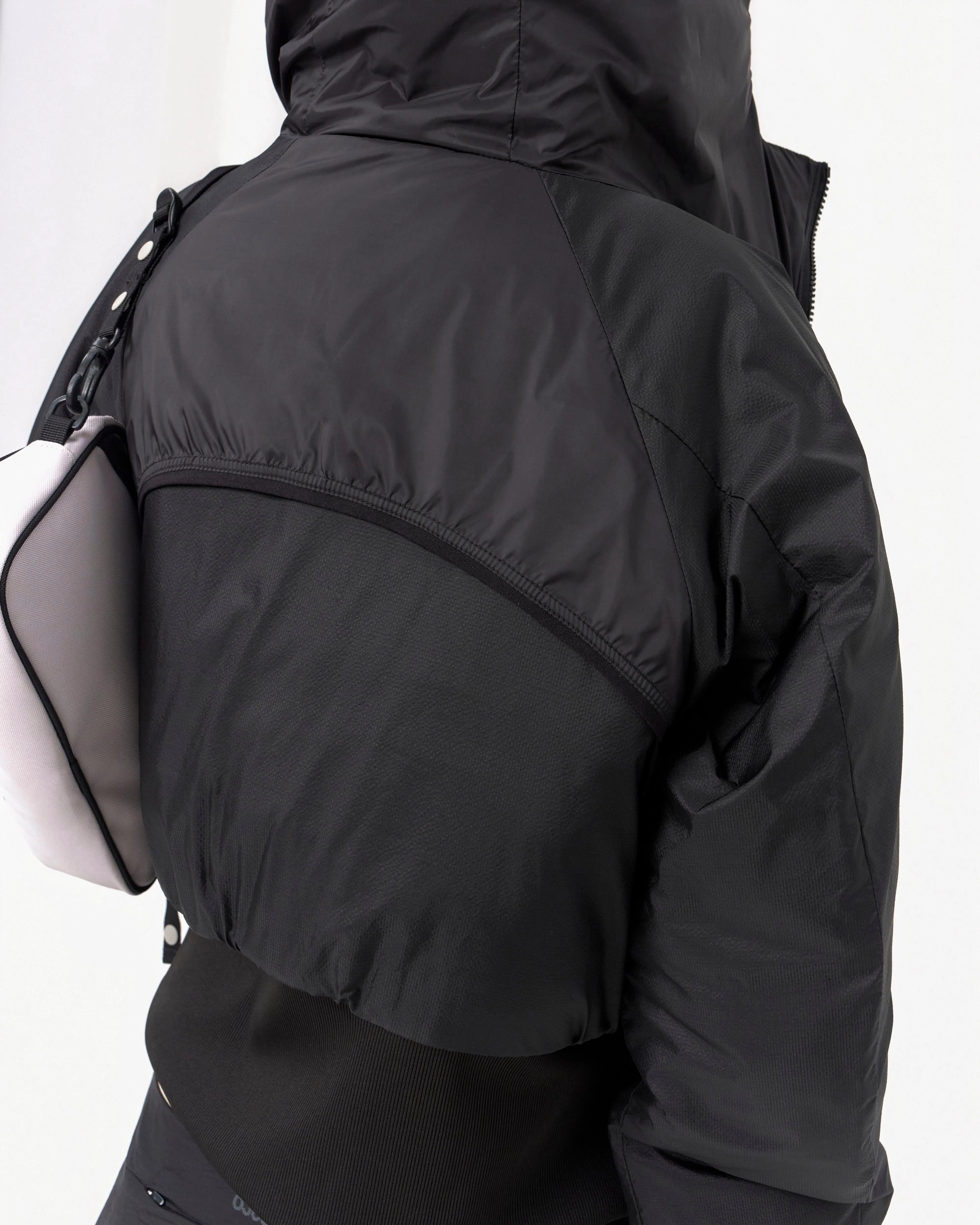 Reversible Short Padded Jacket Black