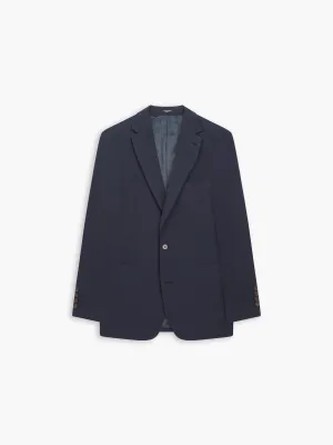 Rhodes Slim Navy Cotton-Linen Seersucker Blazer