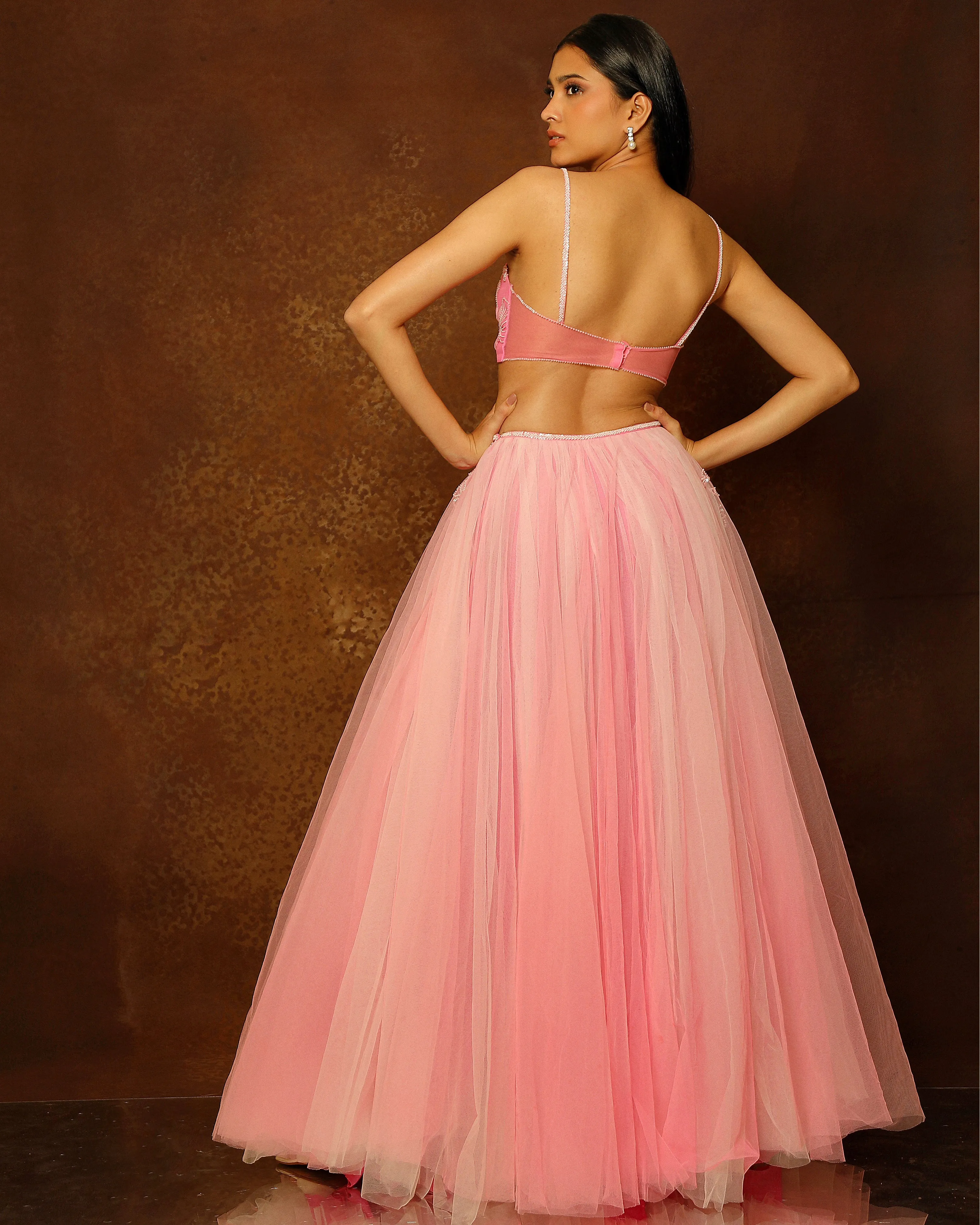 Rose Pink & Bay Salt Layered Skirt