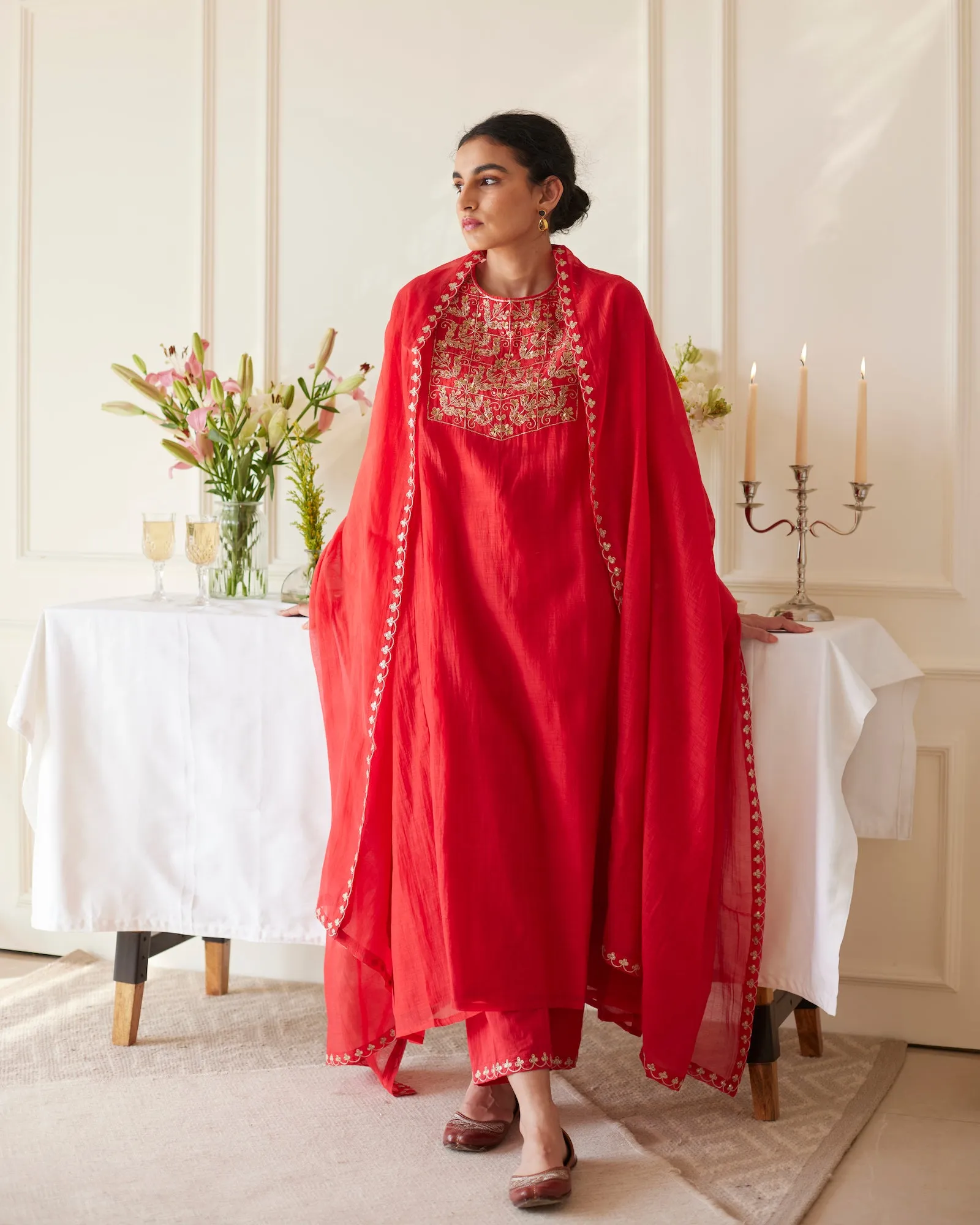 Scarlet Festive Kurta Set