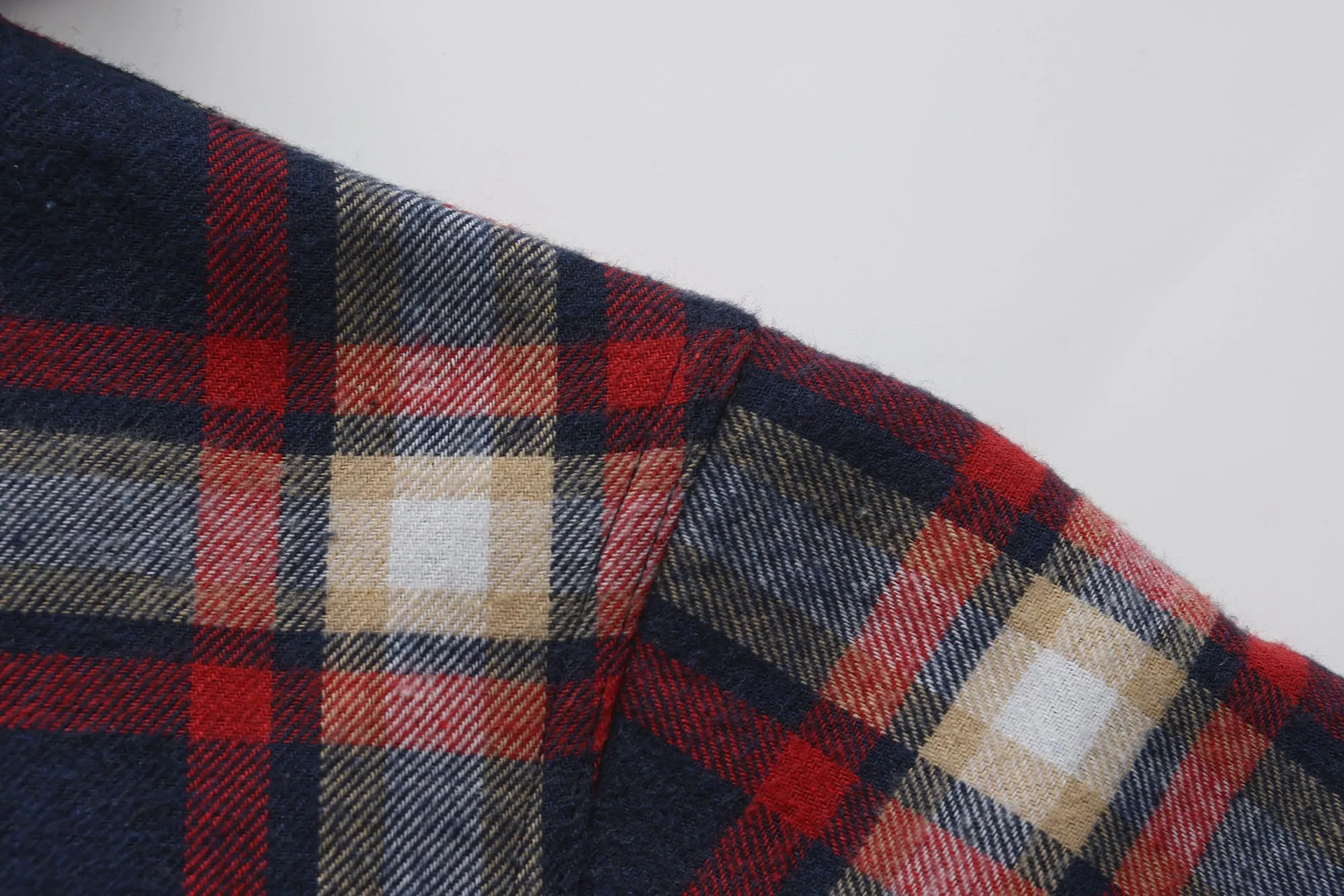 Sherpa Bonded Hooded Flannel Shirt Jacket