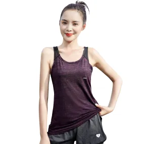 Sidiou Group Anniou Quick Dry Sun Protection Tank Top Women Sports Vest Casual Fitness Workout Training Sleeveless Yoga Vest