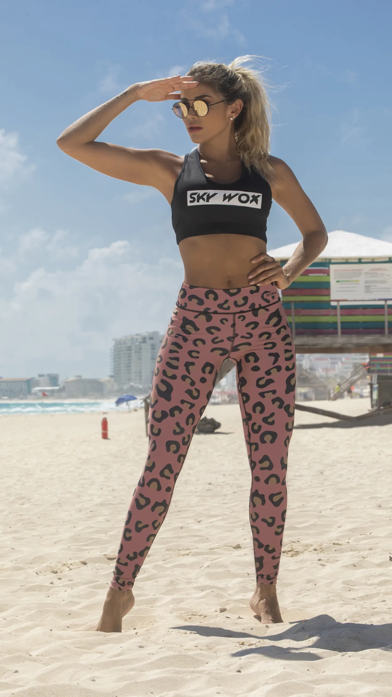 SKY WOX High Waist Animal Print Leggings