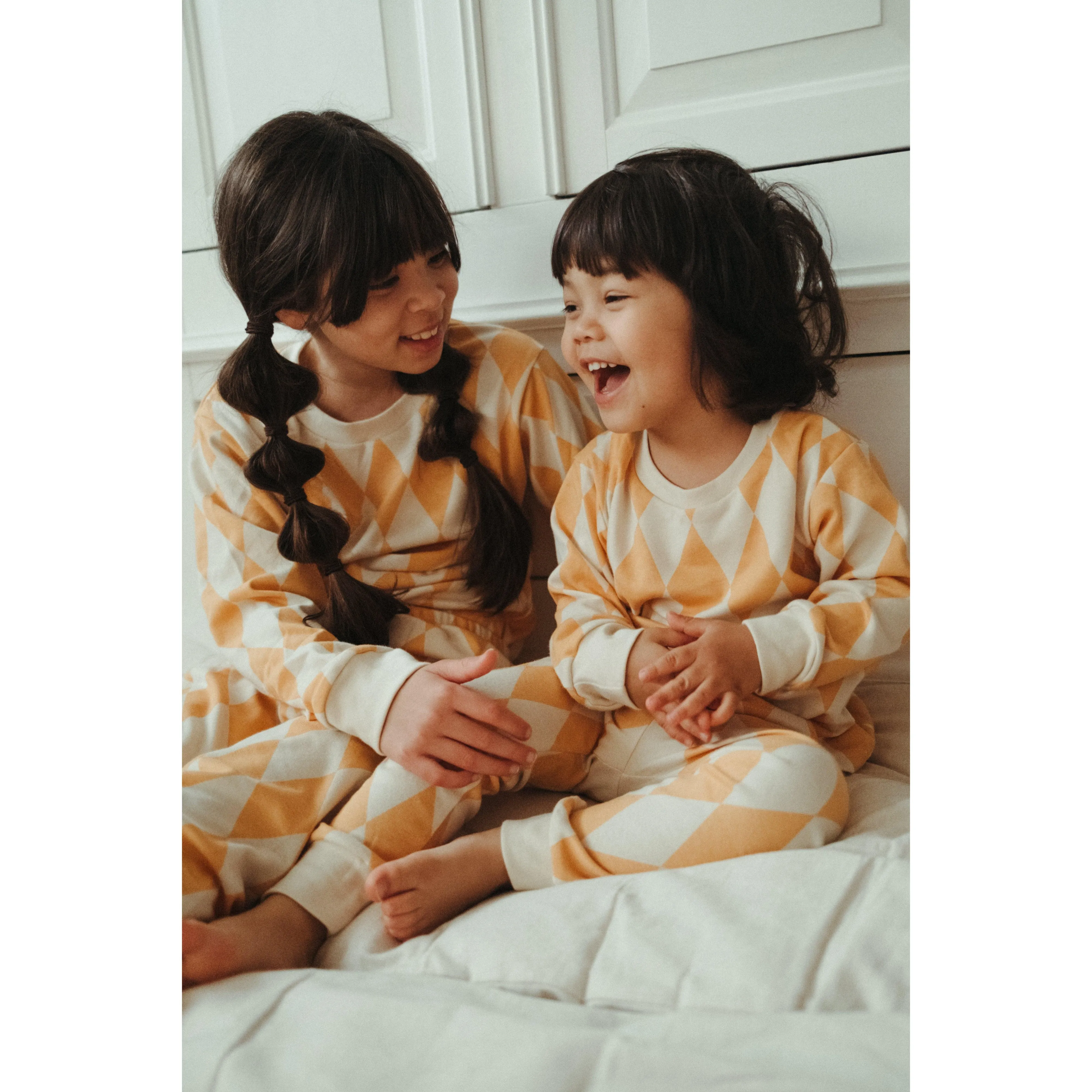 Sleepy Doe x Scout & Co exclusive - Harlequin Marigold kids classic pyjamas