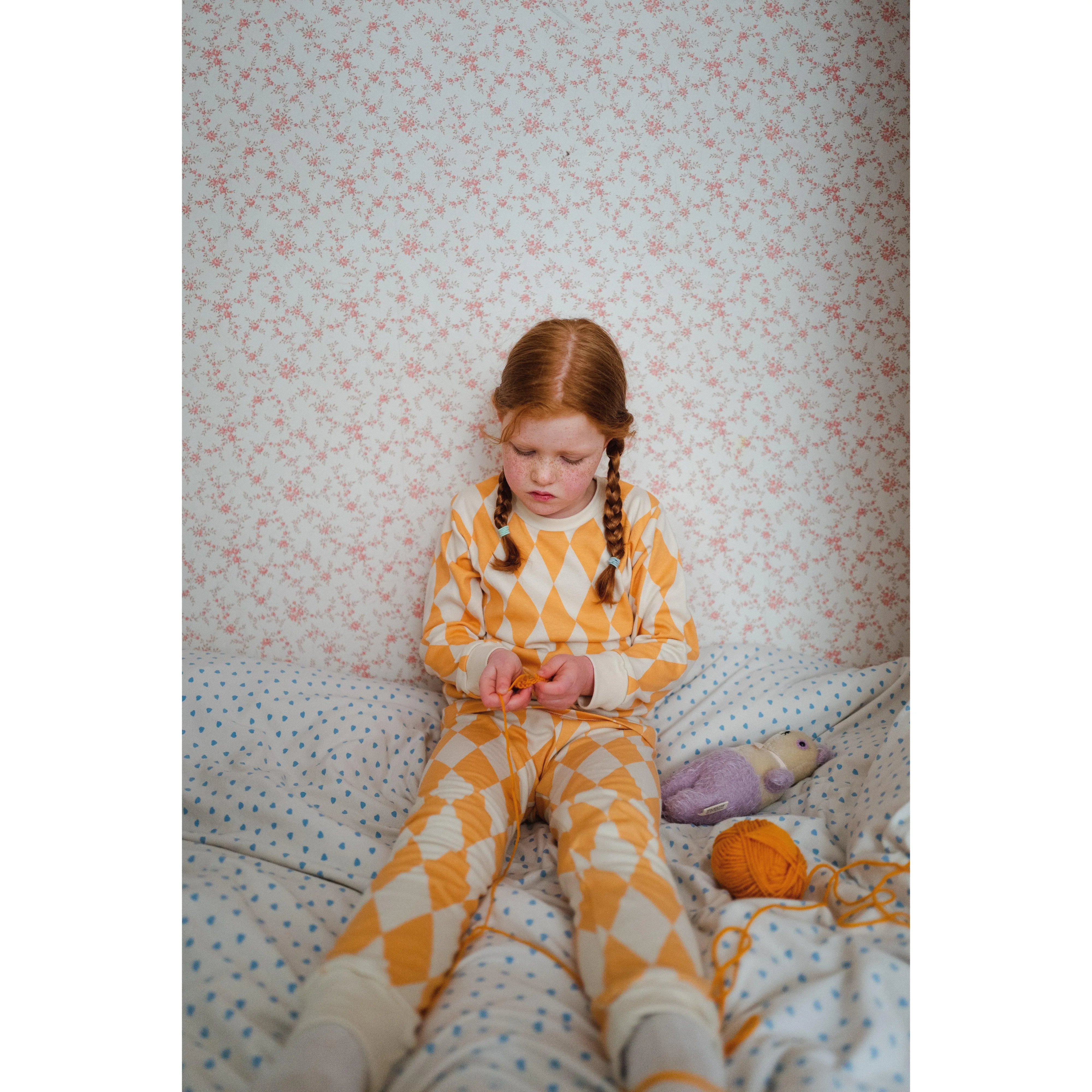 Sleepy Doe x Scout & Co exclusive - Harlequin Marigold kids classic pyjamas