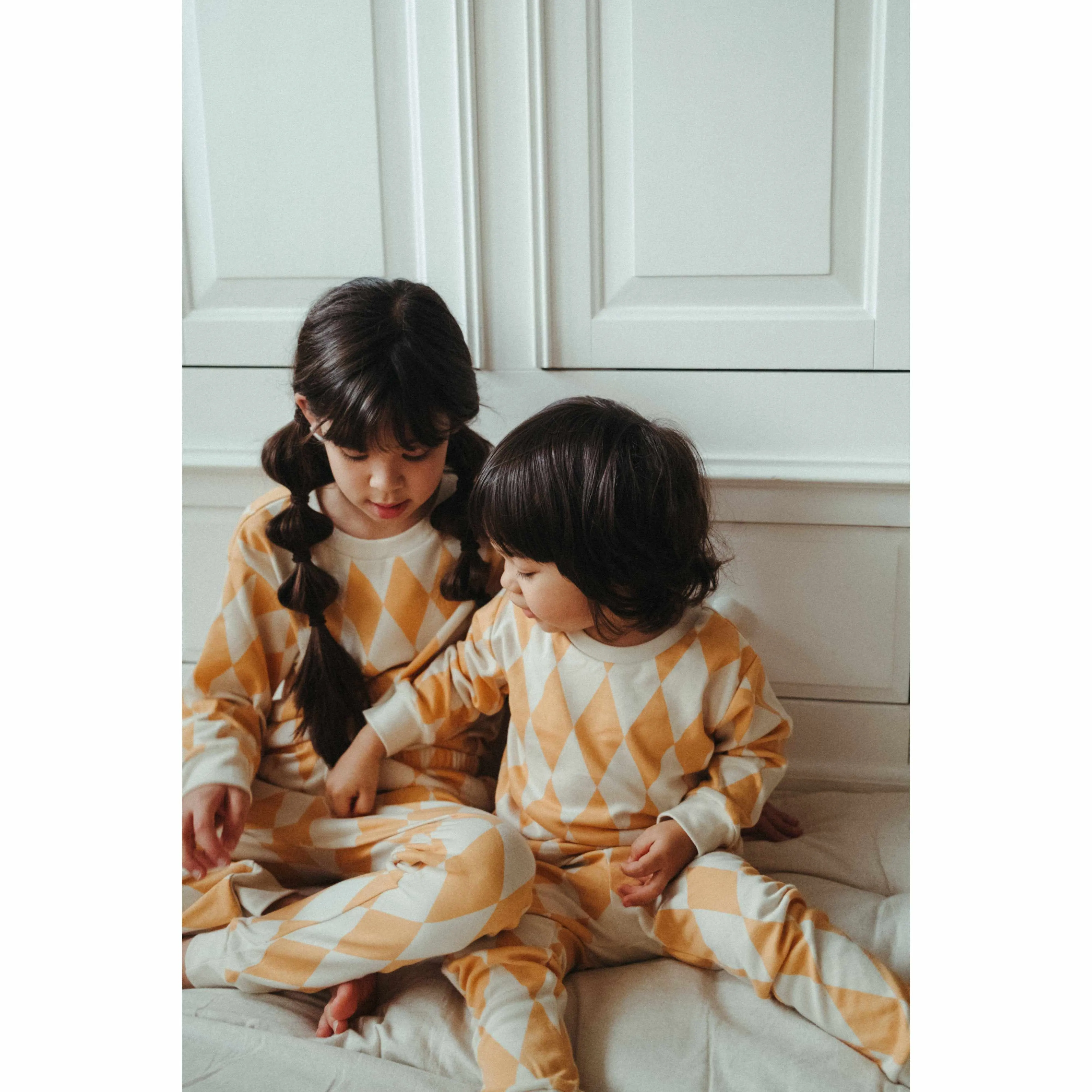 Sleepy Doe x Scout & Co exclusive - Harlequin Marigold kids classic pyjamas