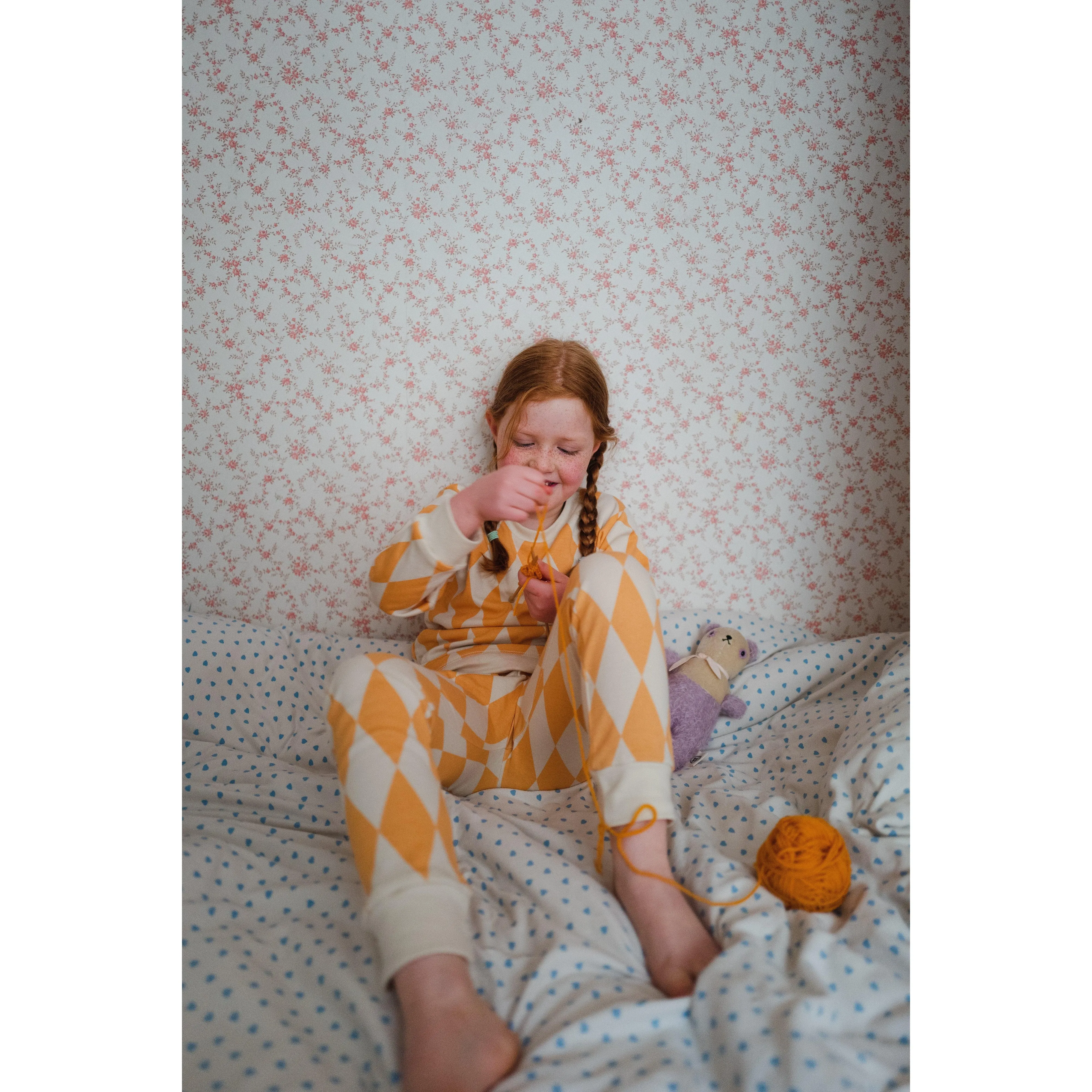 Sleepy Doe x Scout & Co exclusive - Harlequin Marigold kids classic pyjamas