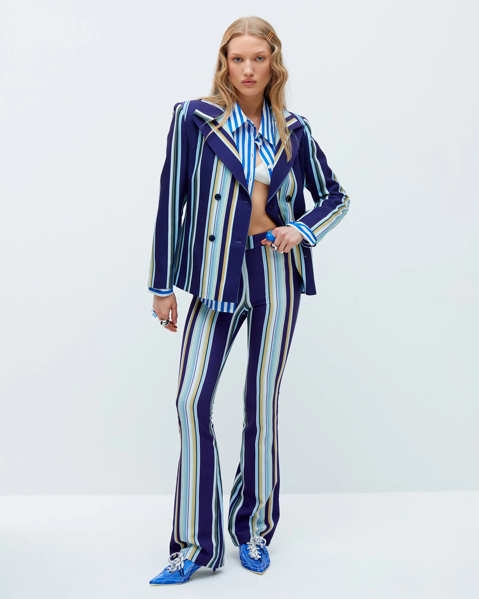 Striped Flared Pants