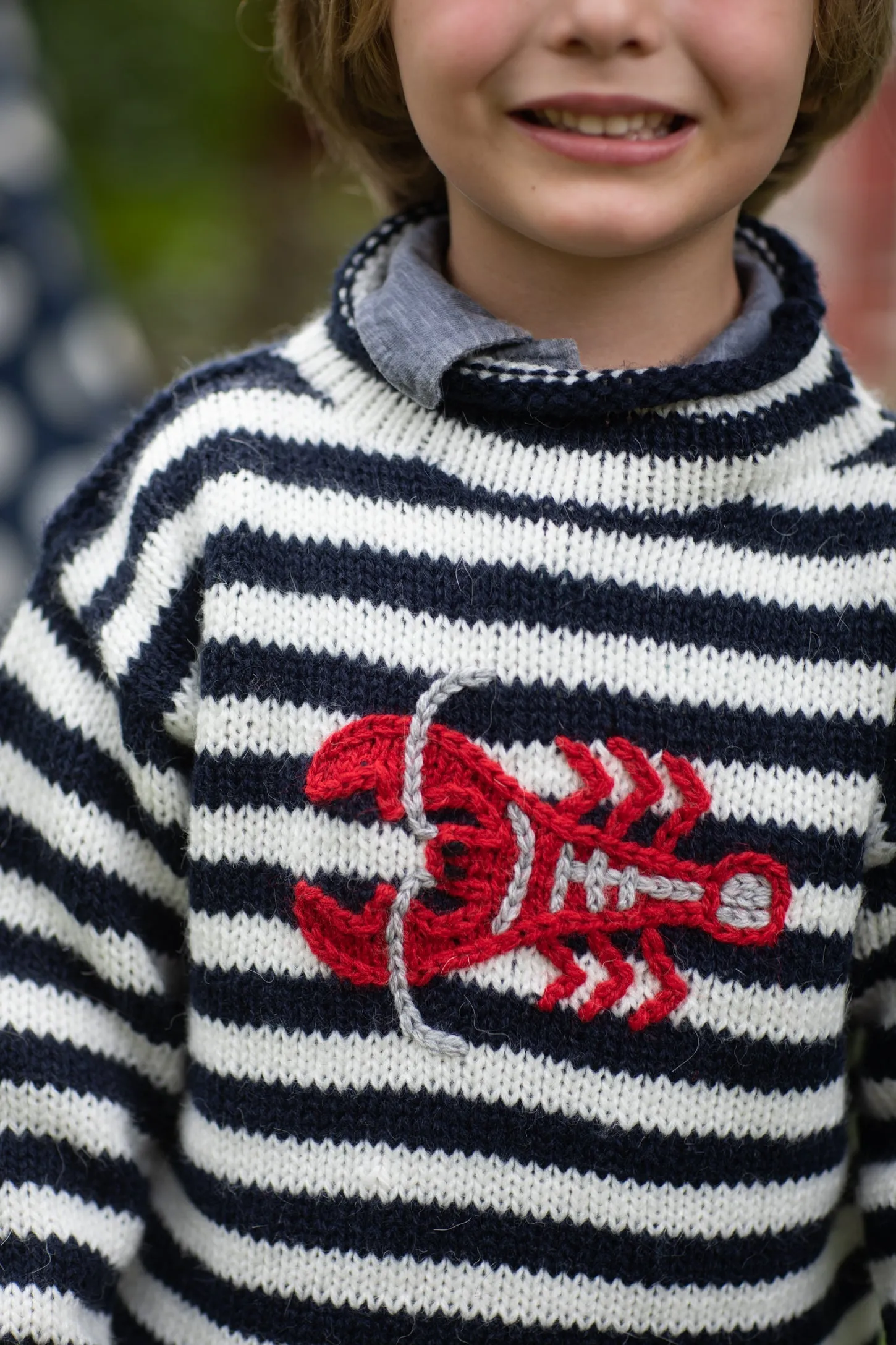 Striped Kids' Lobster Sweater