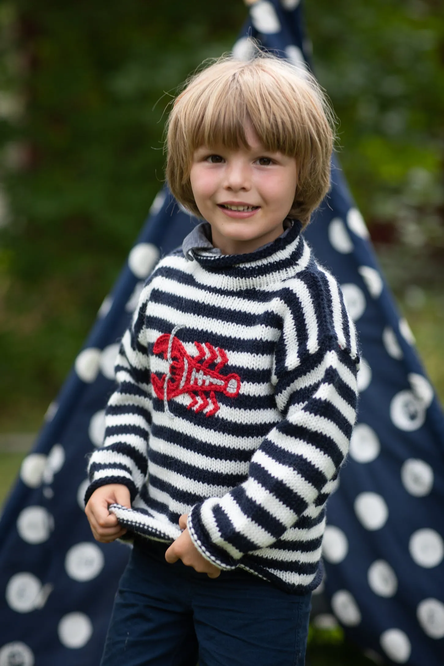 Striped Kids' Lobster Sweater