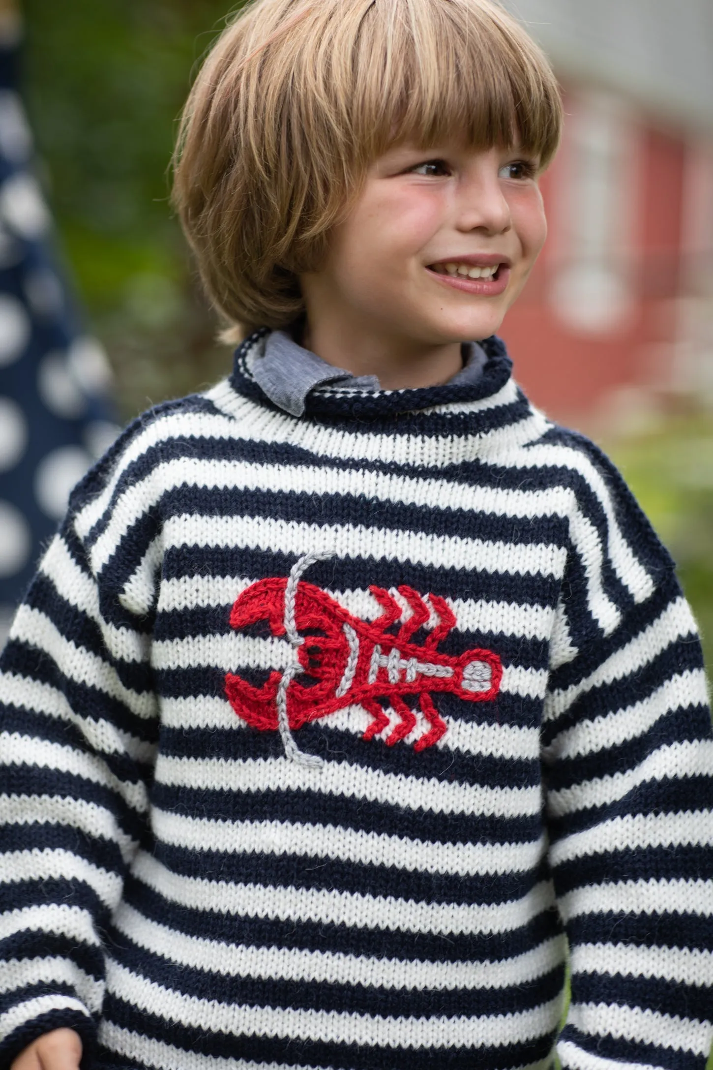 Striped Kids' Lobster Sweater