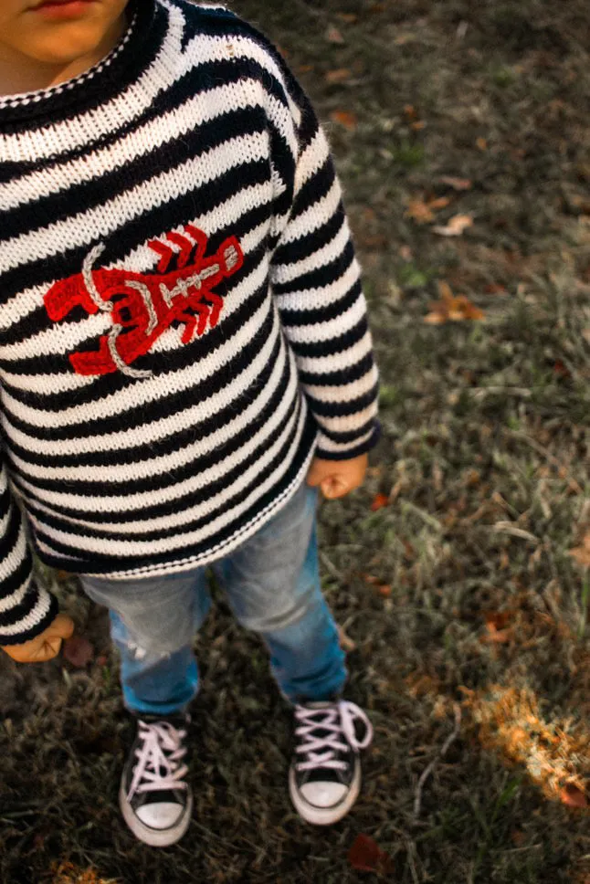 Striped Kids' Lobster Sweater