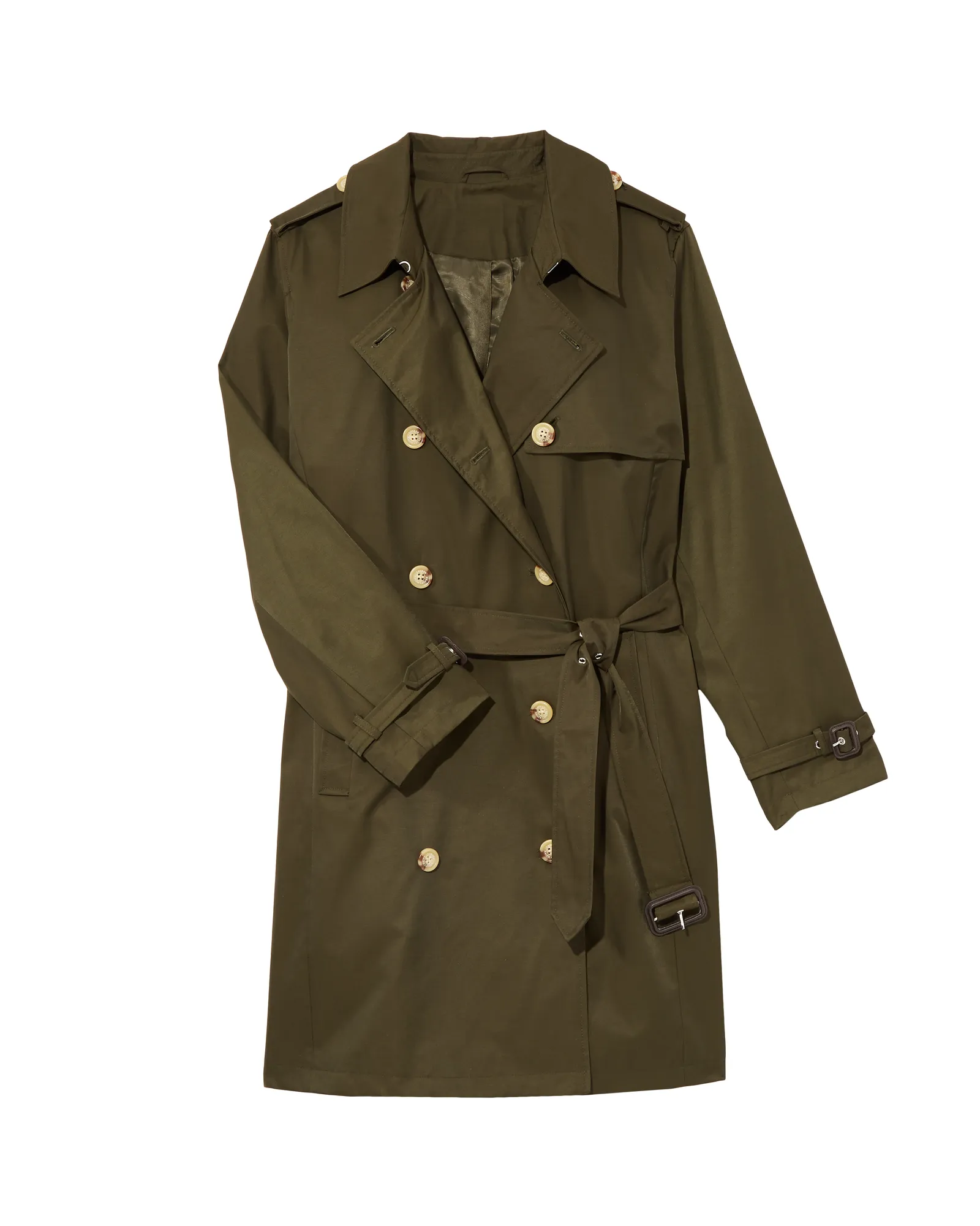 Sumac Double Breasted Trench Coat | Olive Green