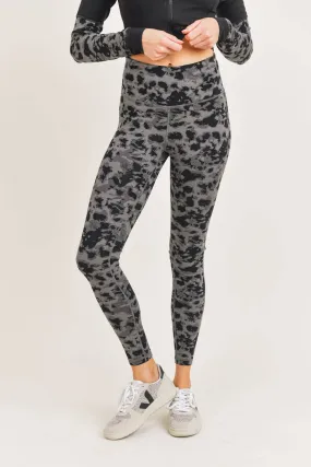 Textured Spotted Jacquard Highwaist Leggings