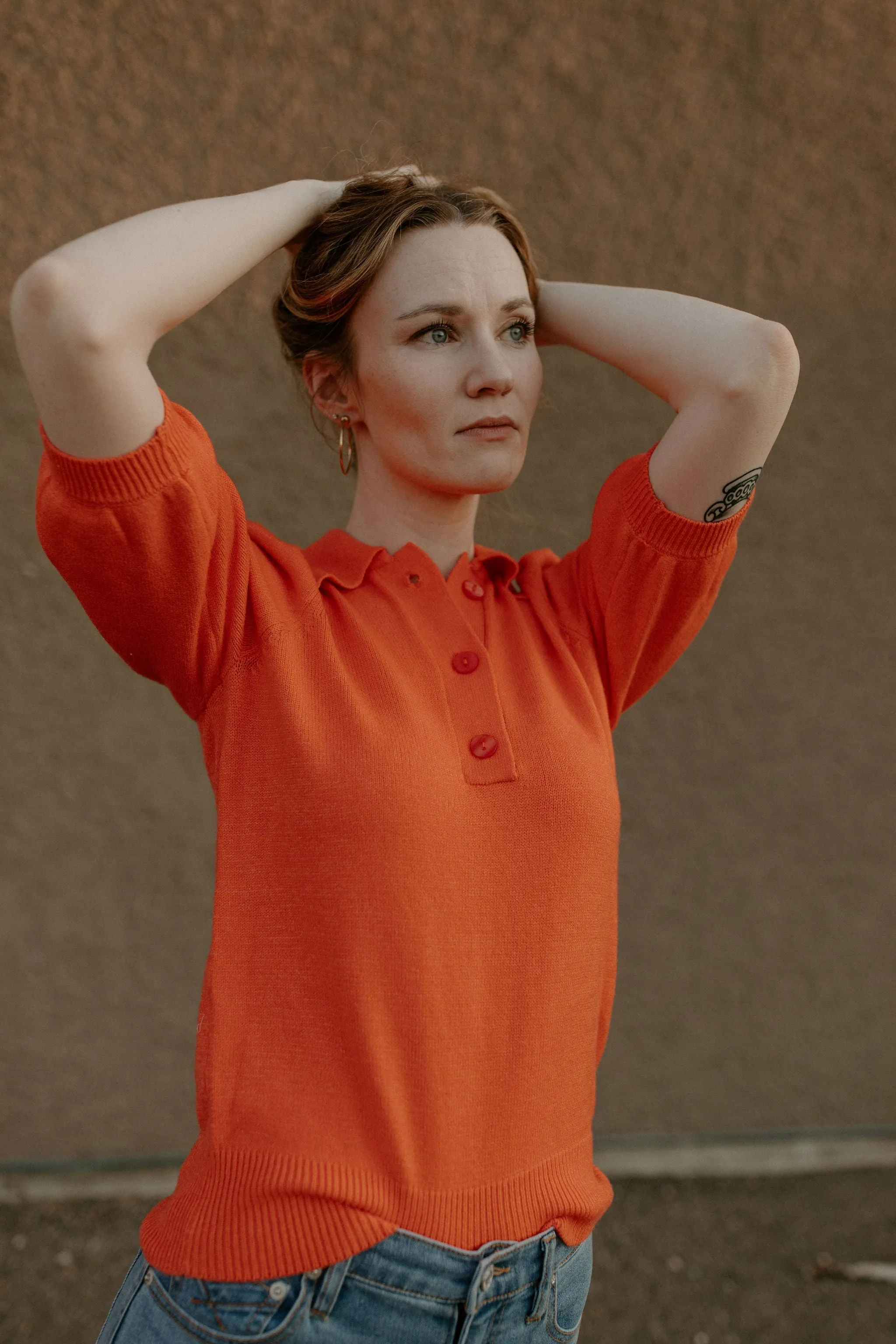 The Nonina Short Sleeve Sweater - PLUS