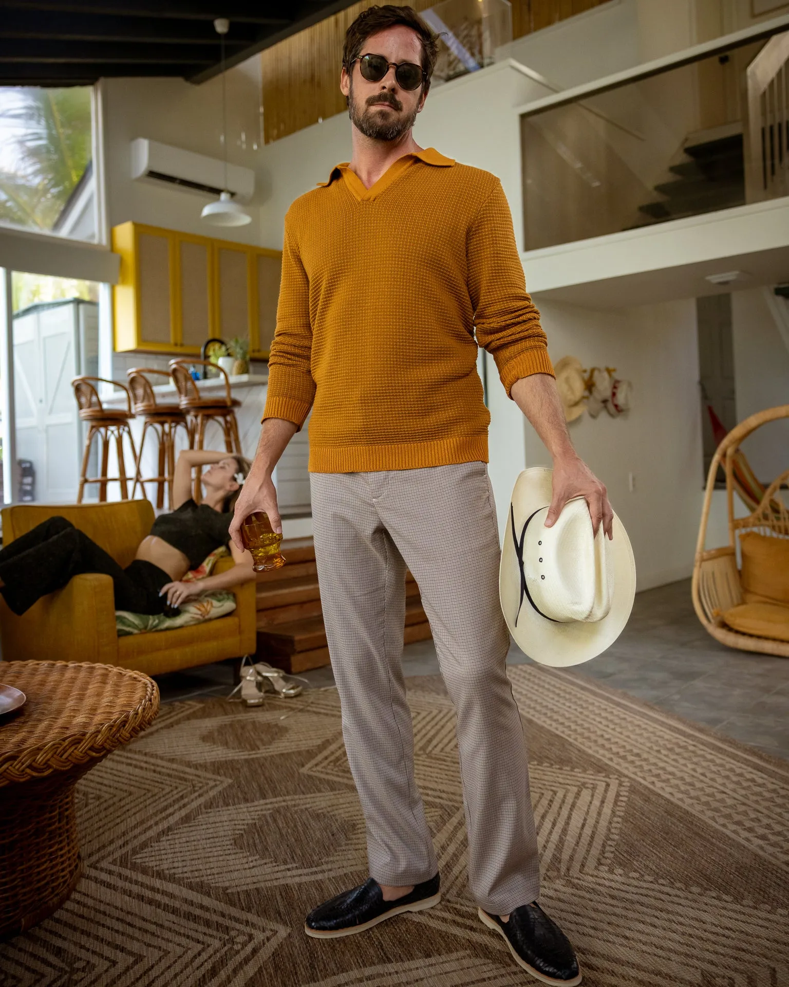 The Sebastian Long Sleeve Shirt - Burnt Sienna