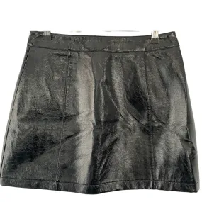 Topshop Patent Mini Skirt Black SIZE 12