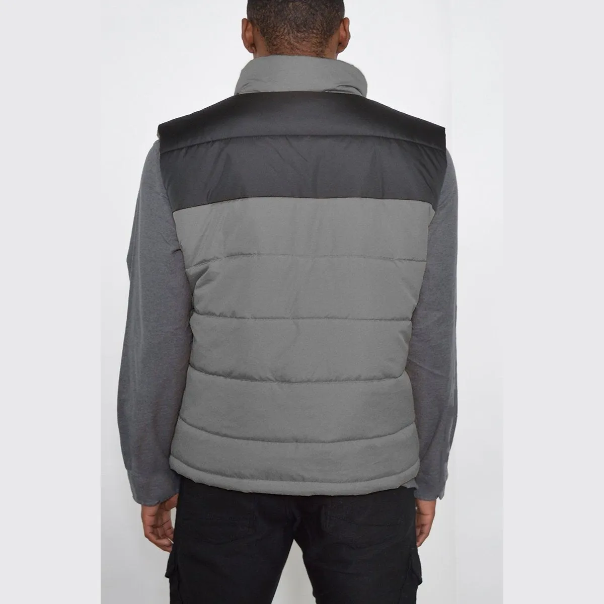 Two Tone Padded Grey Vest