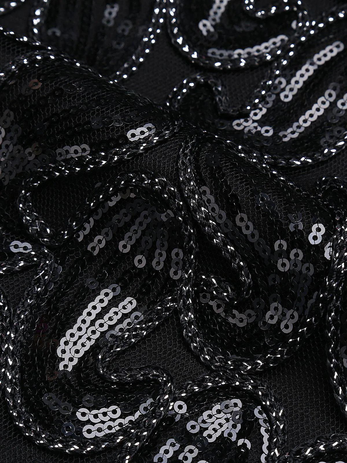 [US Warehouse] Black 1920s Sequined Glitter Dress