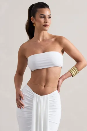 Vada | White Bandeau Crop Top