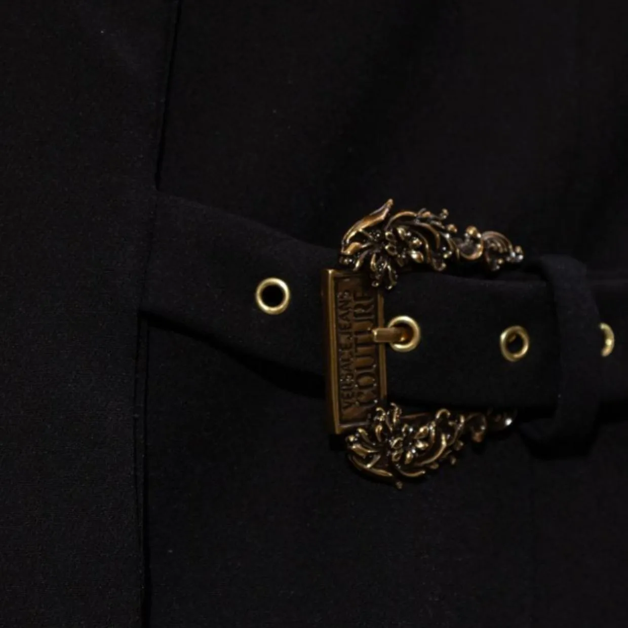 Versace Jeans Couture Baroque Buckle Black Blazer