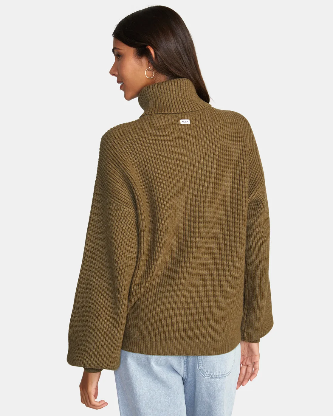 Vineyard Turtleneck Sweater - Dark Olive