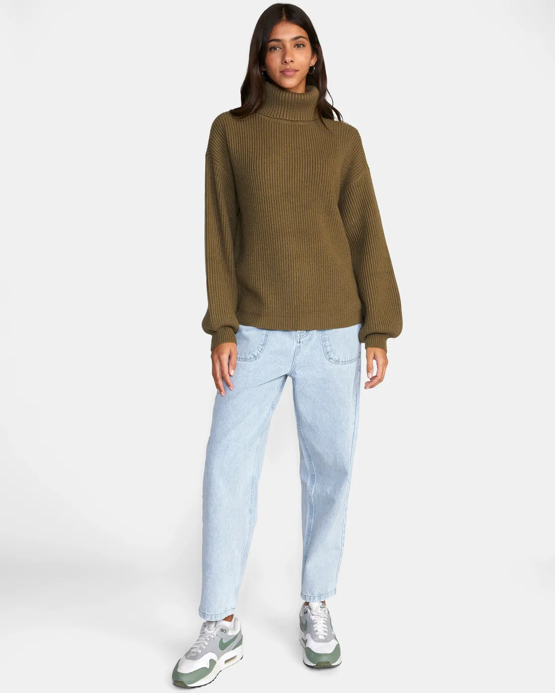 Vineyard Turtleneck Sweater - Dark Olive