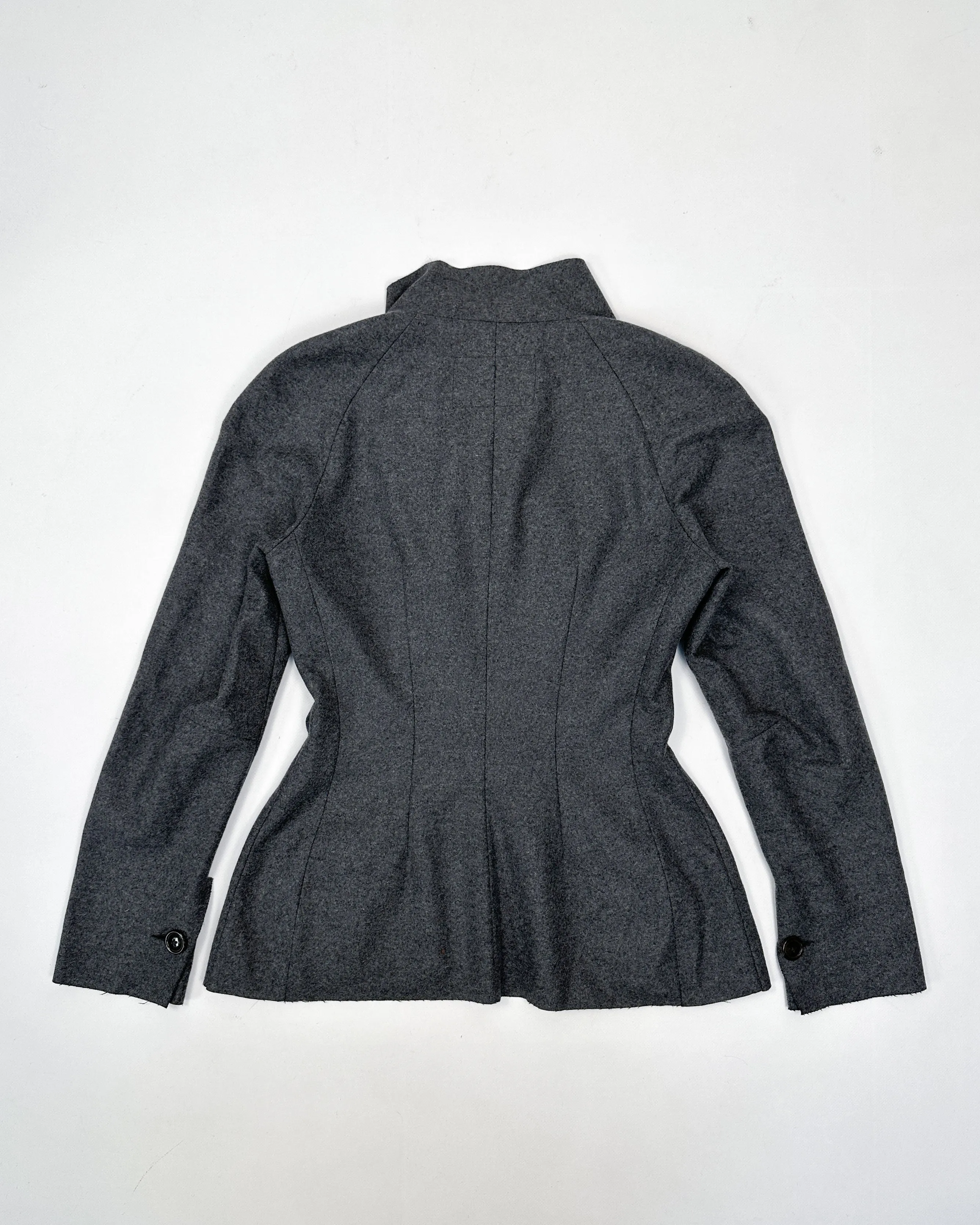 Vivienne Westwood Wool Grey Asymmetric Jacket 1900's