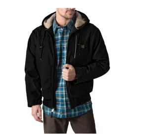 Walls Mingus Men's Sherpa Lined Hooded Winter Work Bomber - Black YJ39