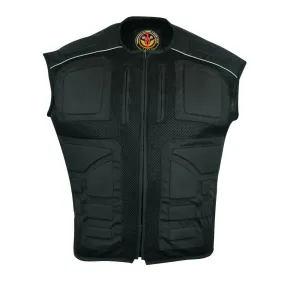 Warrior Gears® Textile Mesh Motorcycle Vests for Men, Men's Padded Motorbike Vest Waistcoat