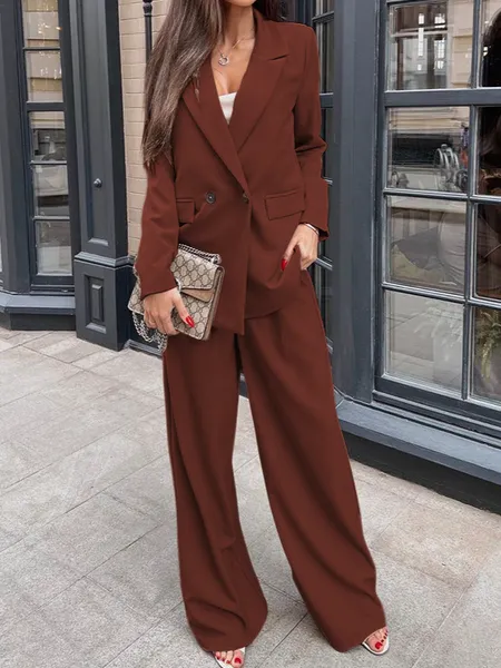 Wide Leg Pant Suit