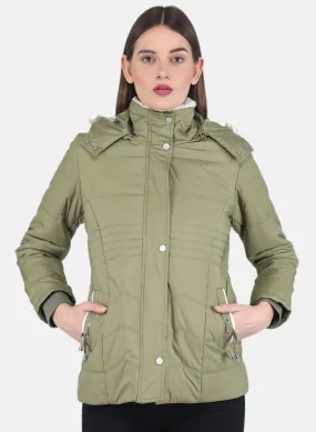 Women Green Parka Jacket