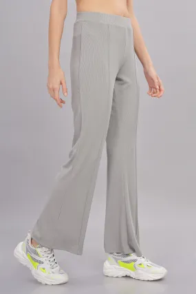 Women’s Super stretch flexible flare Pants- Domin8 (LIGHT GREY)