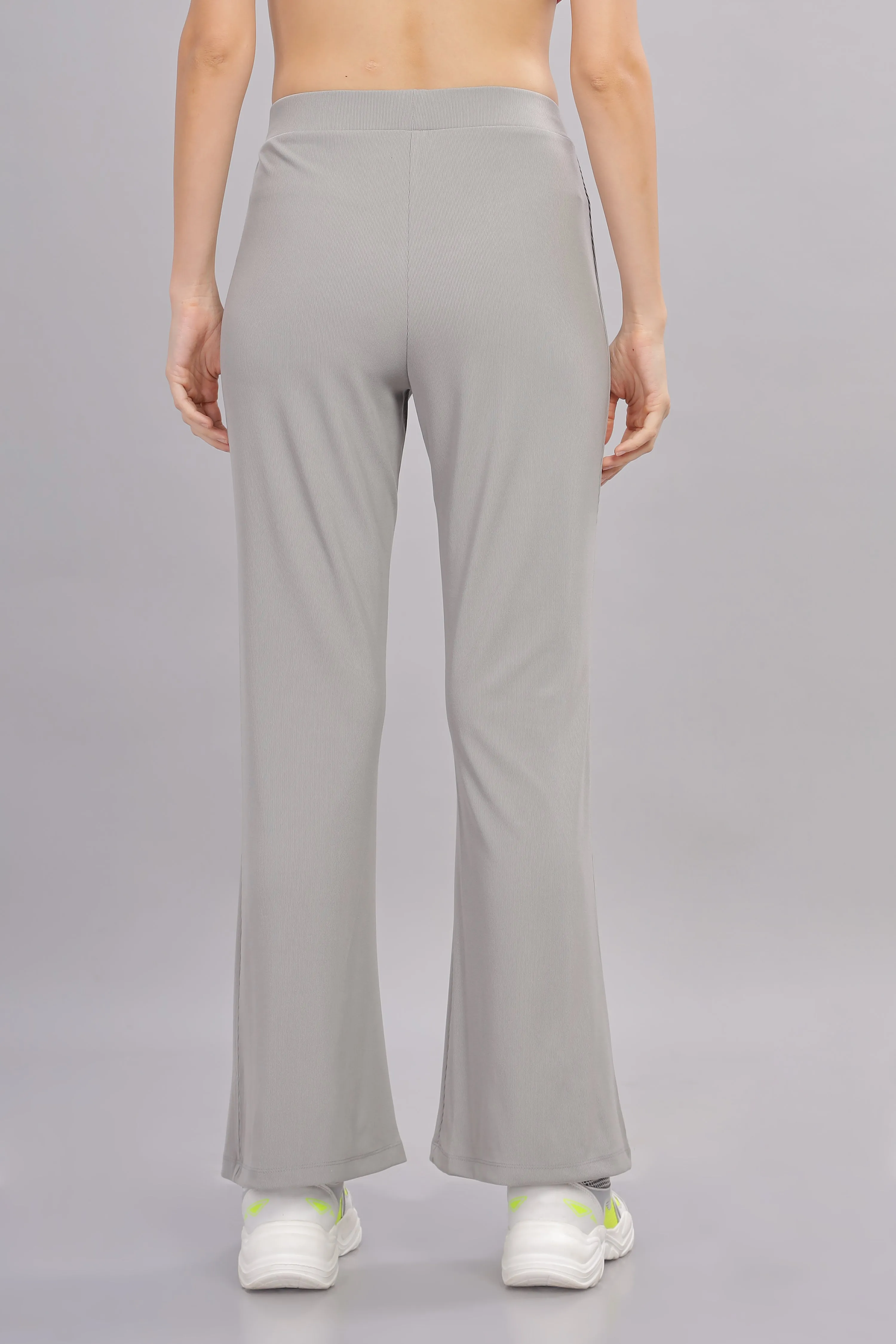 Women’s Super stretch flexible flare Pants- Domin8 (LIGHT GREY)