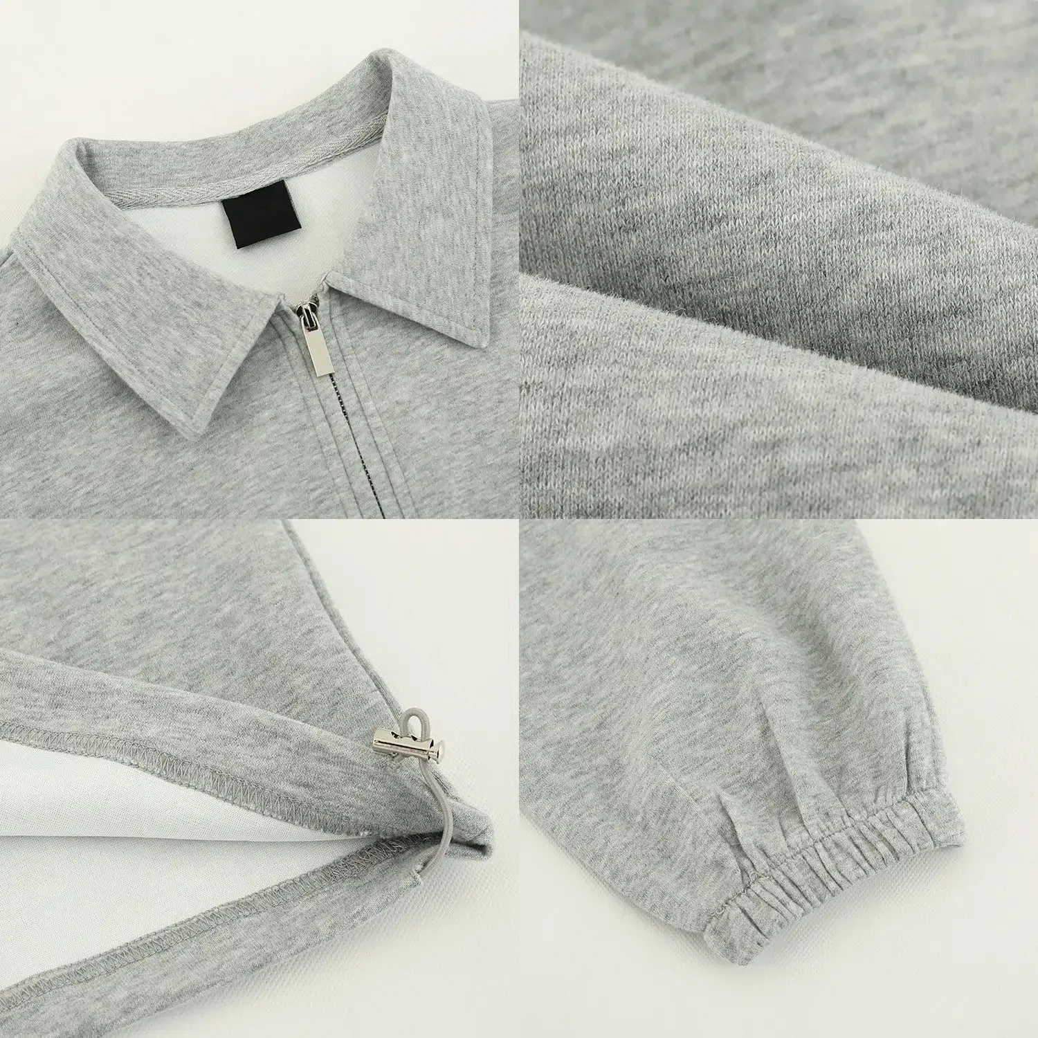 Zipper Lapel Polo Sweater